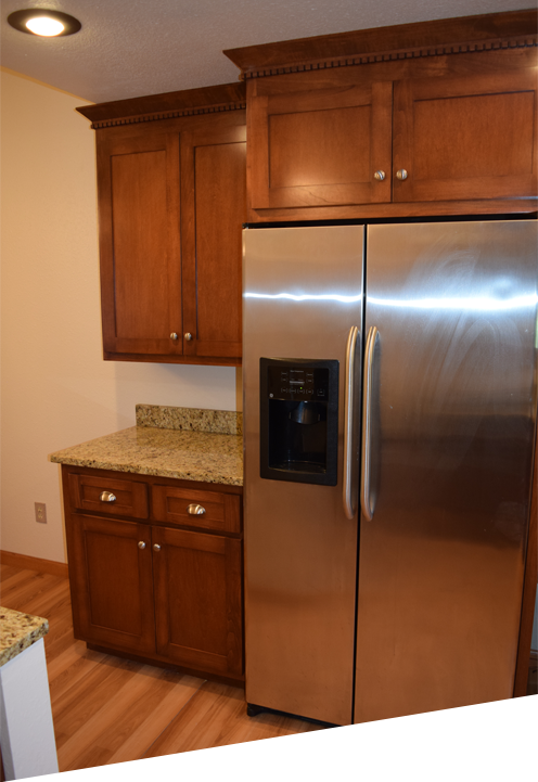 Kitchen Cabinets and fridge